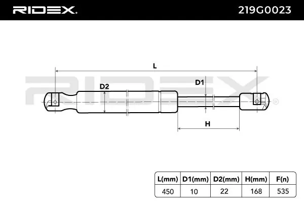 Gas Spring, boot/cargo area