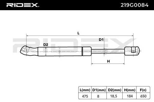 Gas Spring, boot/cargo area