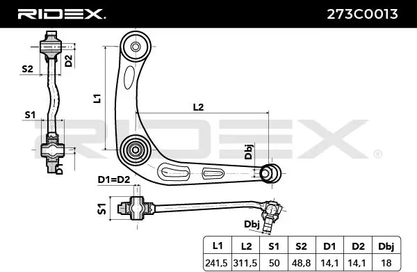 Control/Trailing Arm, wheel suspension