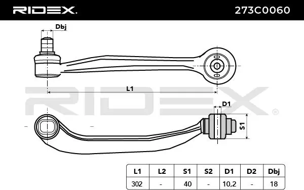 Control/Trailing Arm, wheel suspension