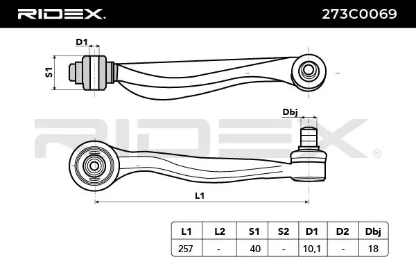 Control/Trailing Arm, wheel suspension
