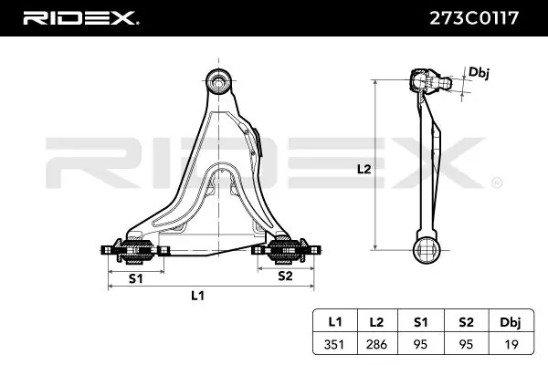 Control/Trailing Arm, wheel suspension
