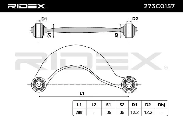 Control/Trailing Arm, wheel suspension