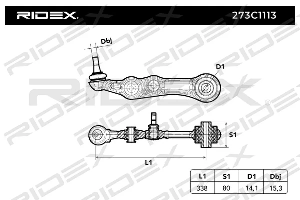 Control/Trailing Arm, wheel suspension