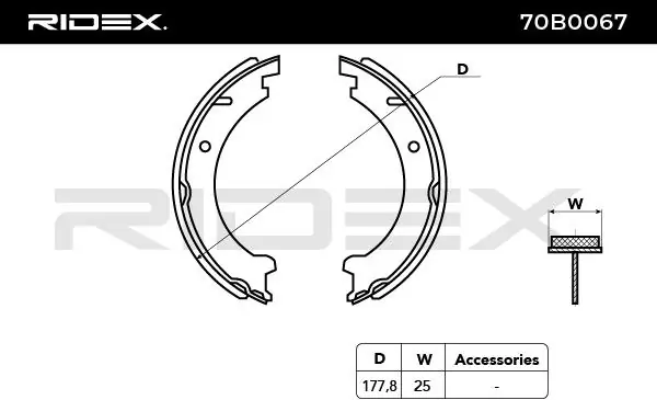 Brake Shoe Set, parking brake