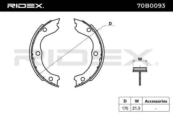 Brake Shoe Set, parking brake