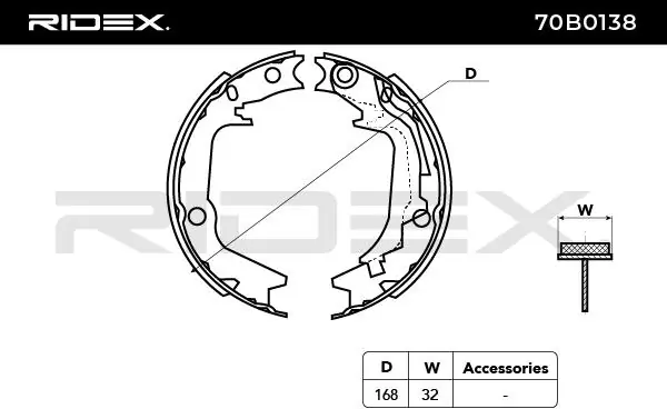 Brake Shoe Set, parking brake