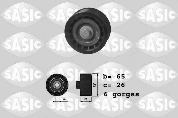 Deflection/Guide Pulley, V-ribbed belt
