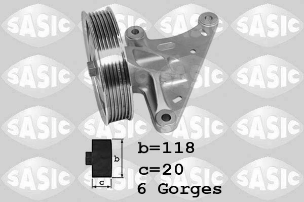Deflection/Guide Pulley, V-ribbed belt