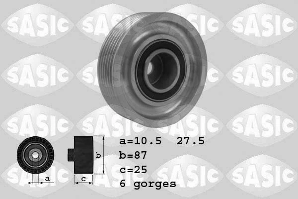 Deflection/Guide Pulley, V-ribbed belt
