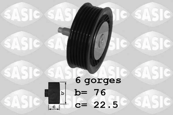 Deflection/Guide Pulley, V-ribbed belt