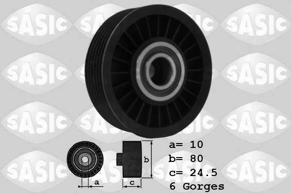 Deflection/Guide Pulley, V-ribbed belt