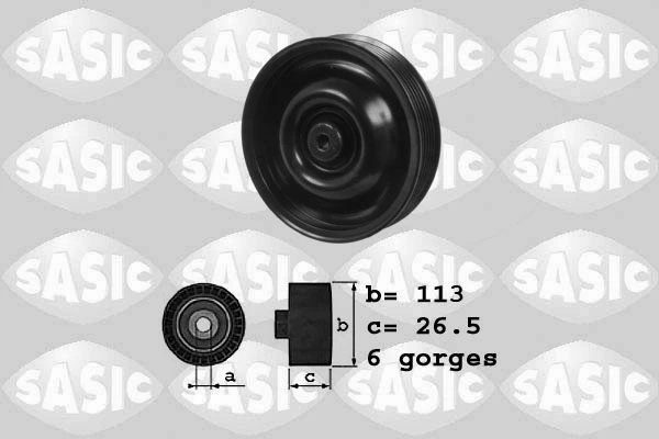 Deflection/Guide Pulley, V-ribbed belt