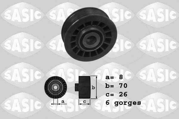 Deflection/Guide Pulley, V-ribbed belt