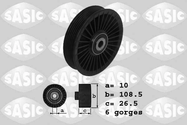 Deflection/Guide Pulley, V-ribbed belt