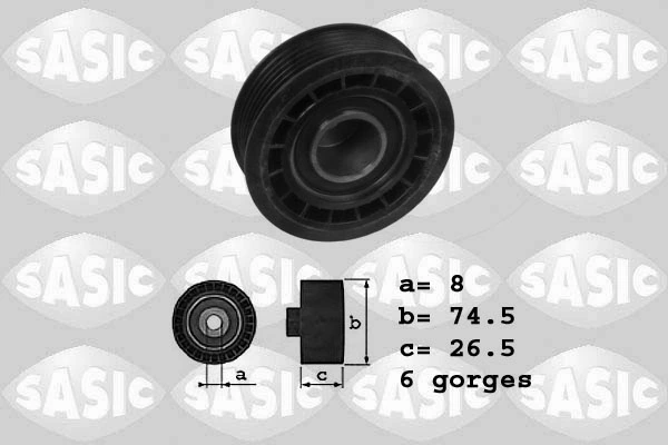 Deflection/Guide Pulley, V-ribbed belt
