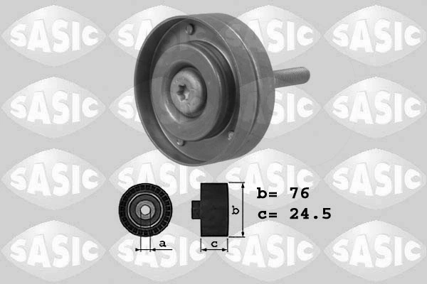 Deflection/Guide Pulley, V-ribbed belt