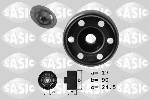 Deflection/Guide Pulley, V-ribbed belt