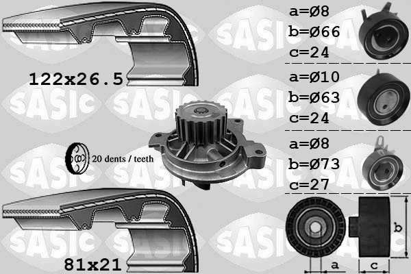 Water Pump & Timing Belt Kit