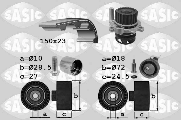 Water Pump & Timing Belt Kit