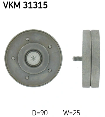 Deflection/Guide Pulley, V-ribbed belt
