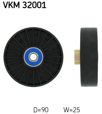 Deflection/Guide Pulley, V-ribbed belt