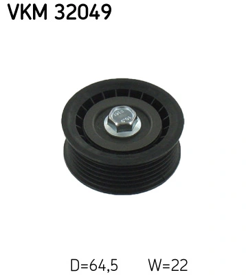 Deflection/Guide Pulley, V-ribbed belt