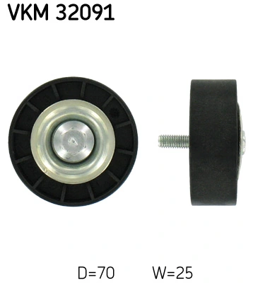 Deflection/Guide Pulley, V-ribbed belt