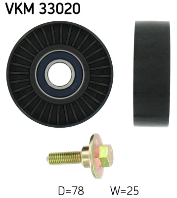 Deflection/Guide Pulley, V-ribbed belt