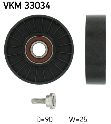 Deflection/Guide Pulley, V-ribbed belt