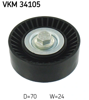 Deflection/Guide Pulley, V-ribbed belt