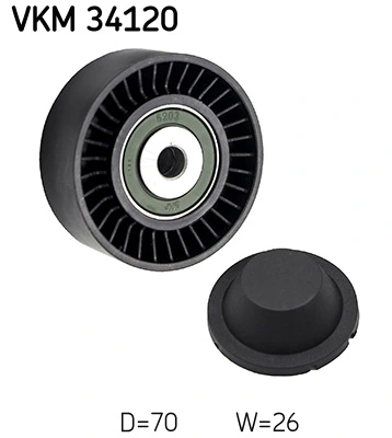 Deflection/Guide Pulley, V-ribbed belt