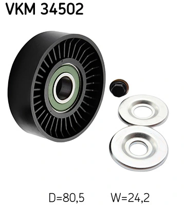 Deflection/Guide Pulley, V-ribbed belt