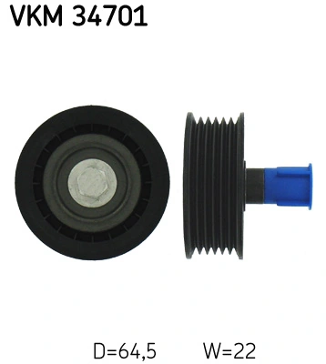 Deflection/Guide Pulley, V-ribbed belt