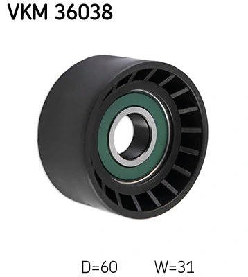 Deflection/Guide Pulley, V-ribbed belt