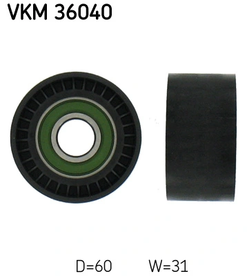 Deflection/Guide Pulley, V-ribbed belt