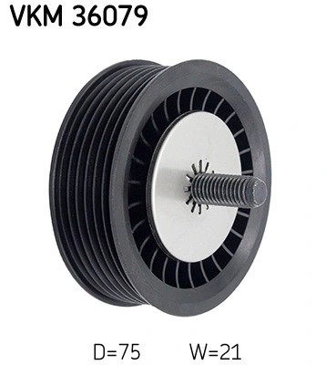 Deflection/Guide Pulley, V-ribbed belt