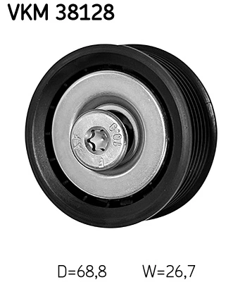 Deflection/Guide Pulley, V-ribbed belt