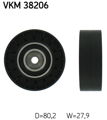 Deflection/Guide Pulley, V-ribbed belt