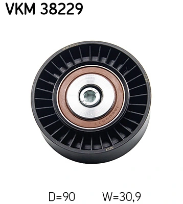 Deflection/Guide Pulley, V-ribbed belt