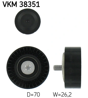 Deflection/Guide Pulley, V-ribbed belt