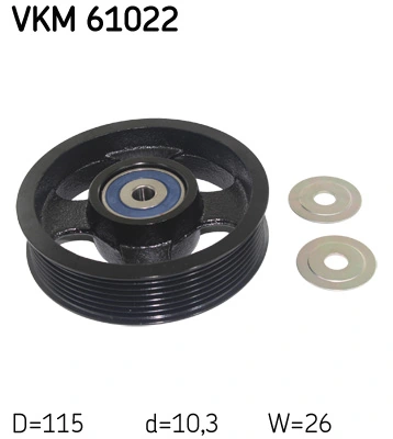 Deflection/Guide Pulley, V-ribbed belt