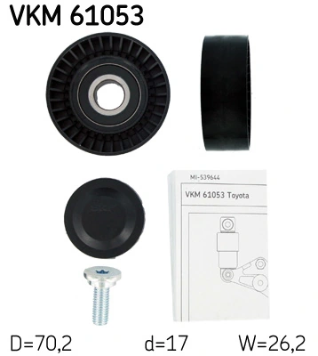 Deflection/Guide Pulley, V-ribbed belt
