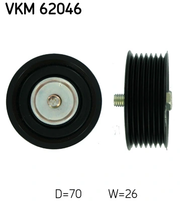 Deflection/Guide Pulley, V-ribbed belt