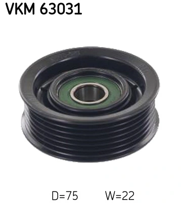 Deflection/Guide Pulley, V-ribbed belt