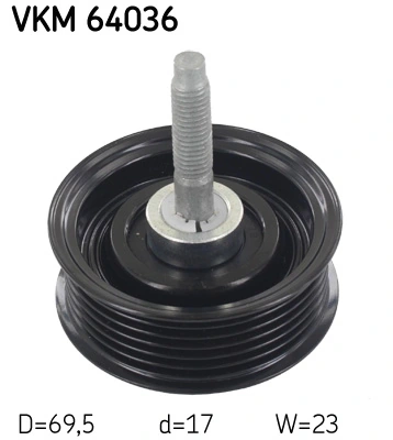 Deflection/Guide Pulley, V-ribbed belt