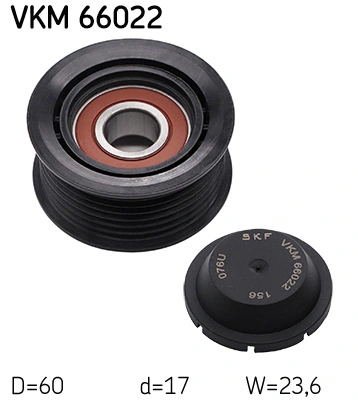Deflection/Guide Pulley, V-ribbed belt
