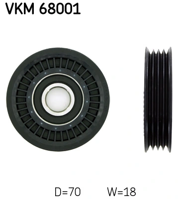 Deflection/Guide Pulley, V-ribbed belt