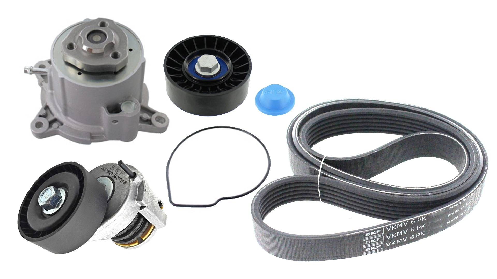 Water Pump + V-ribbed Belt Kit