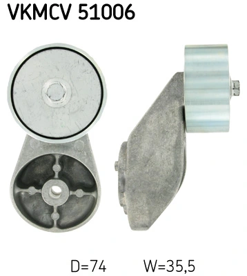 Deflection/Guide Pulley, V-ribbed belt
